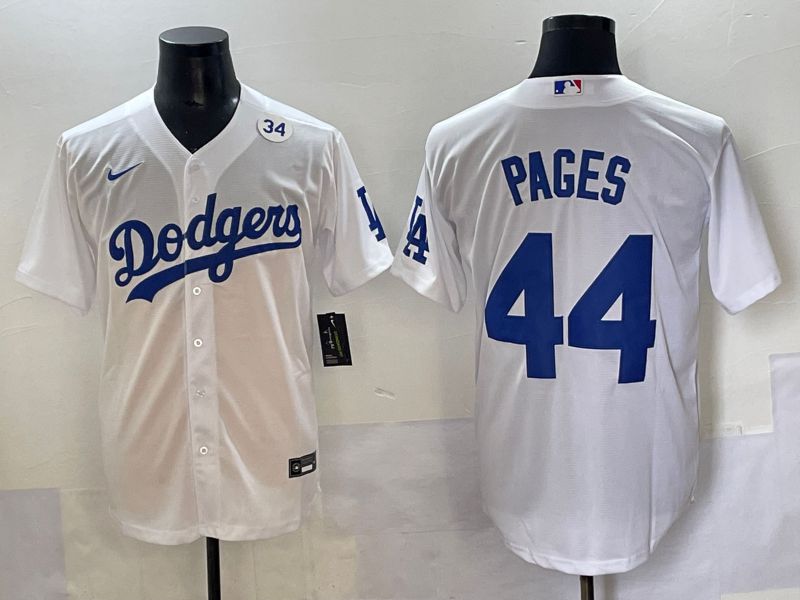 Men 2025 Los Angeles Angels 44 Pages White Game Nike MLB Jersey style 11